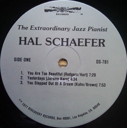 Hal Schaefer, Fred Atwood, Alvin Stoller - The Extraordinary Jazz Pianist
