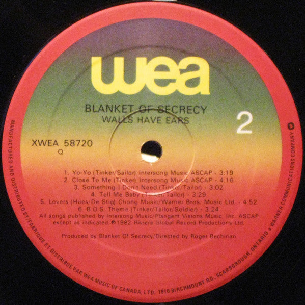 Blanket Of Secrecy - Walls Have Ears
