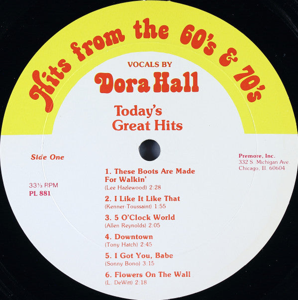 Dora Hall - Hits From The 60's & 70's Record 2: Great Hits