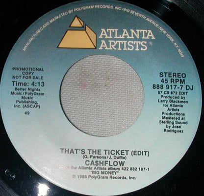 7" Single: Ca$hflow - That's The Ticket