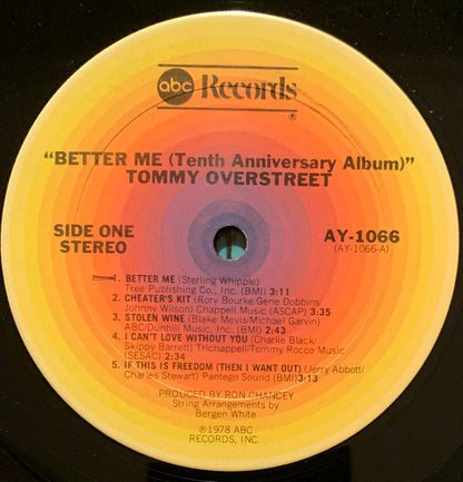 Tommy Overstreet - Better Me (Tenth Anniversary Album)