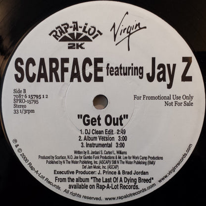 12" Single: Scarface - Look Me In My Eyes / Get Out