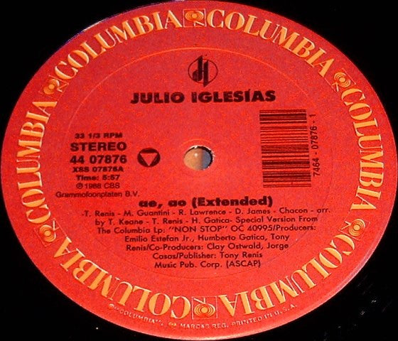 12": Julio Iglesias - Ae, Ao