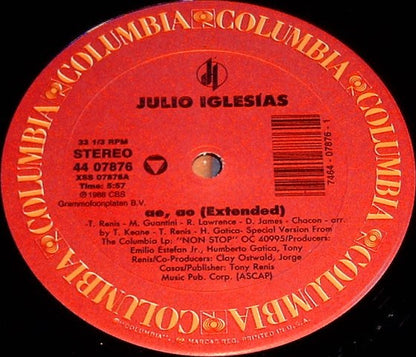 12" Single: Julio Iglesias - Ae, Ao