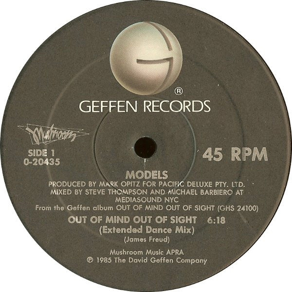 12": Models (2) - Out Of Mind Out Of Sight