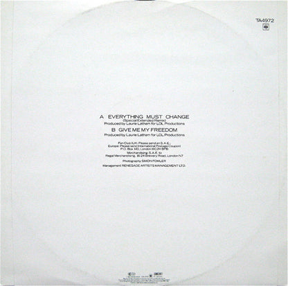 12" Single: Paul Young - Everything Must Change (Special Extended Mix)