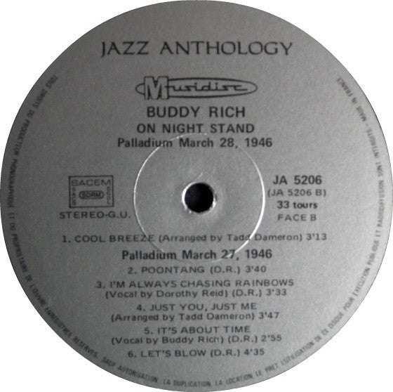 Buddy Rich - One Night Stand - 1946 - Live Sessions At The Palladium, Hollywood