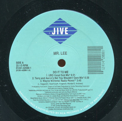 12" Single: Mr. Lee - Do It To Me