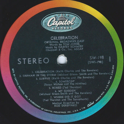 Tom Jones, Harvey Schmidt, Celebration Original Broadway Cast - Celebration