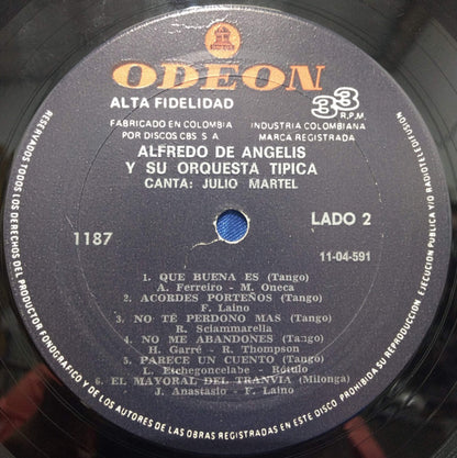 Alfredo de Angelis Y Su Orquesta Típica, Julio Martel - Alfredo de Angelis Y Su Orquesta Típica Canta Julio Martel
