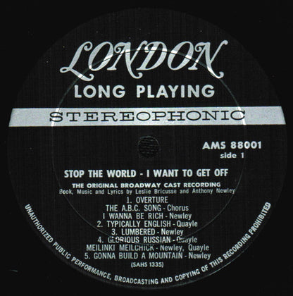 Anthony Newley, Anna Quayle - Stop The World - I Want To Get Off (Original Broadway Cast)