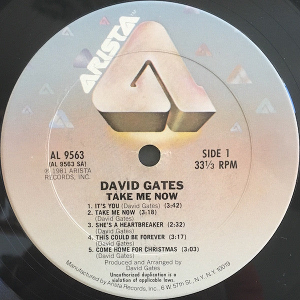 David Gates - Take Me Now