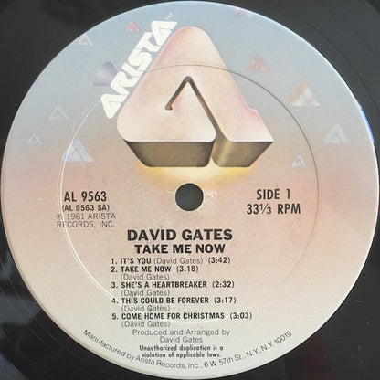 David Gates - Take Me Now