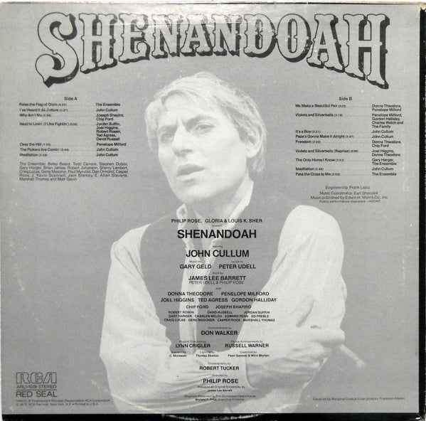 "Shenandoah" Original Broadway Cast, John Cullum - Shenandoah