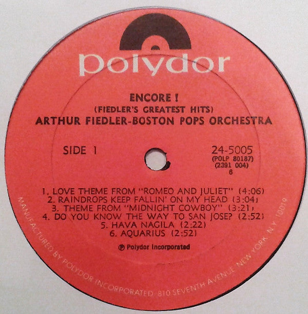 Arthur Fiedler, Boston Pops Orchestra - Encore (Fiedler's Greatest Hits)
