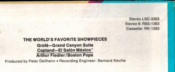 Ferde Grofé, Aaron Copland, Arthur Fiedler, The Boston Pops Orchestra - Grand Canyon Suite / El Salon Mexico