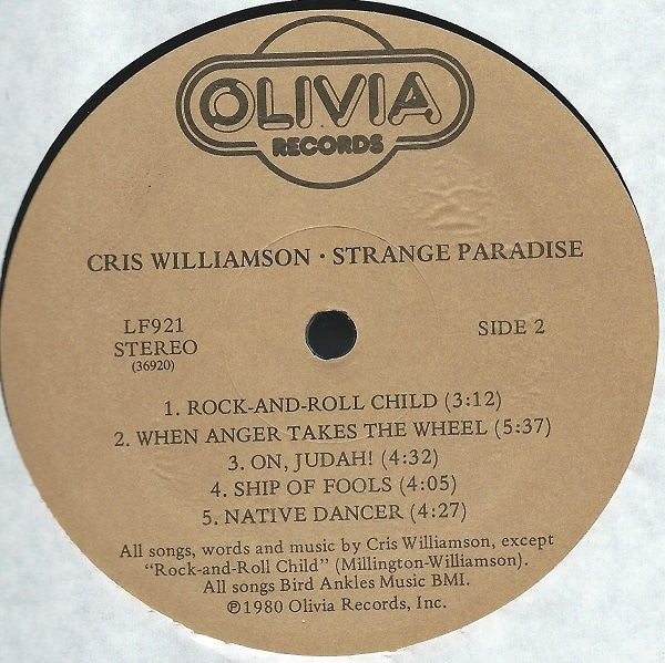 Cris Williamson - Strange Paradise