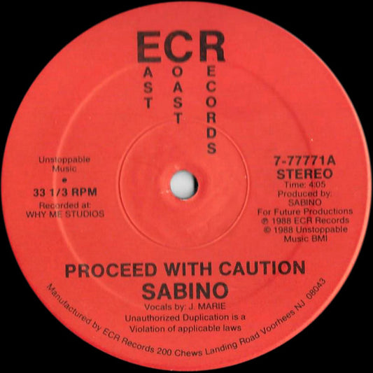 12": Sabino - Proceed With Caution