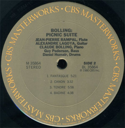 Jean-Pierre Rampal, Alexandre Lagoya, Claude Bolling - Picnic Suite