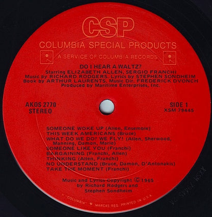 Richard Rodgers - Do I Hear A Waltz? (Original Broadway Cast)