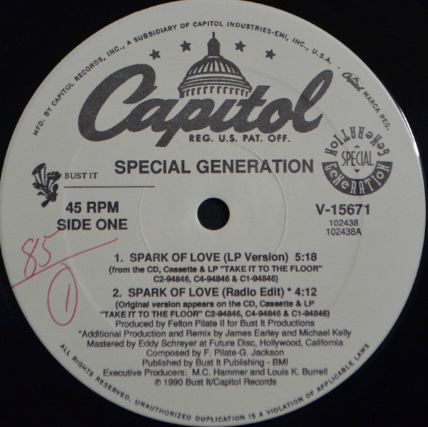 SEALED: 12": Special Generation - Spark Of Love