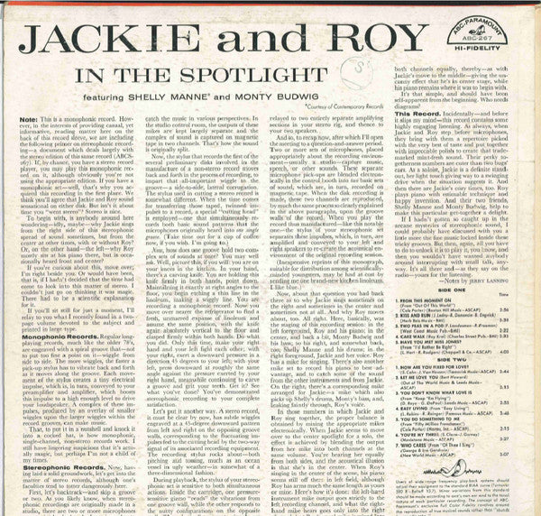 Jackie & Roy - In The Spotlight
