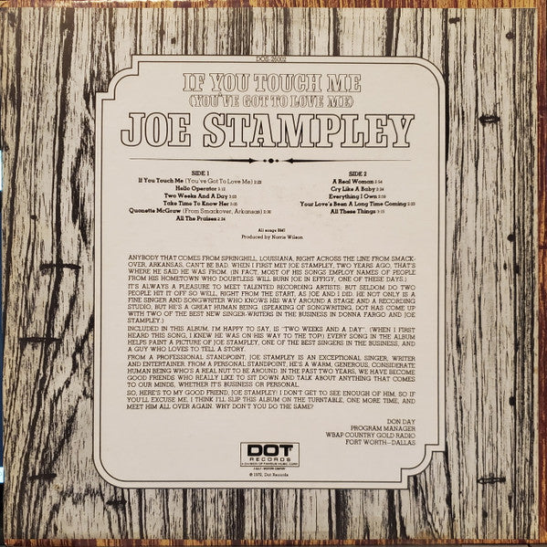 Joe Stampley - If You Touch Me (You've Got To Love Me)