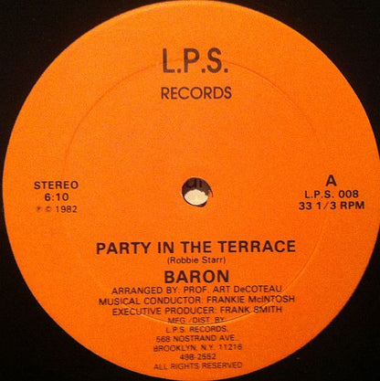 12" Single: Baron - Party In The Terrace
