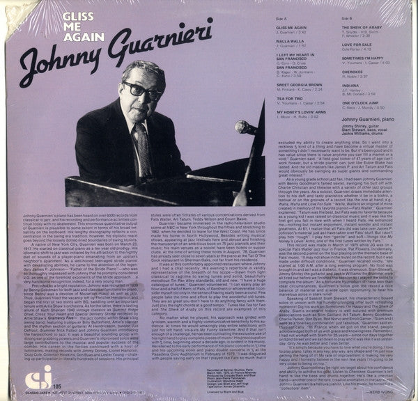 Johnny Guarnieri - Gliss Me Again