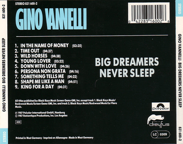 Gino Vannelli - Big Dreamers Never Sleep