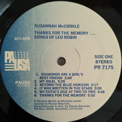 Susannah McCorkle - Thanks For The Memory (Songs Of Leo Robin)
