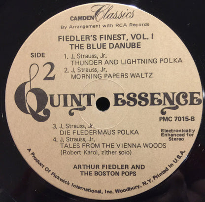 Arthur Fiedler, The Boston Pops Orchestra - Fiedler's Finest, Vol. 1 - The Blue Danube