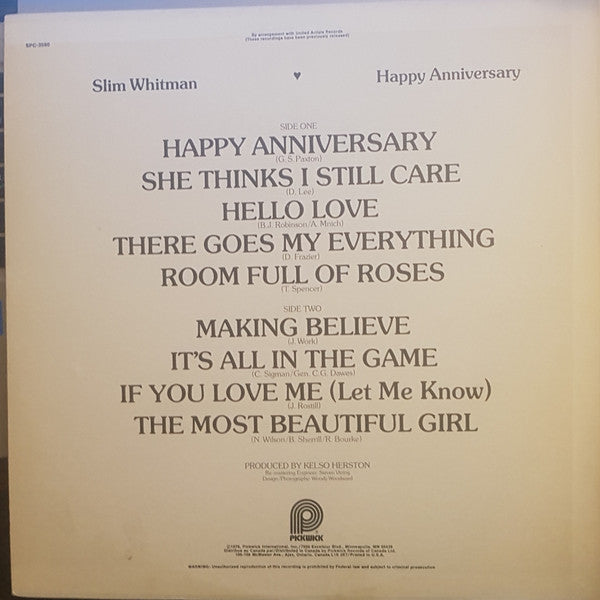 Slim Whitman - Happy Anniversary