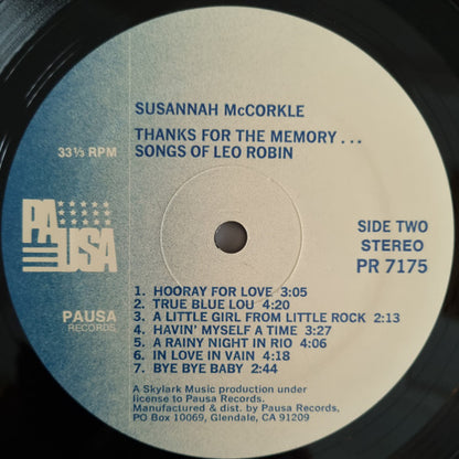 Susannah McCorkle - Thanks For The Memory (Songs Of Leo Robin)
