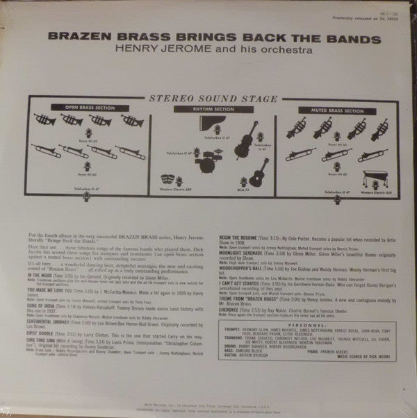SEALED: Henry Jerome And His Orchestra - Brazen Brass Brings Back The Bands!