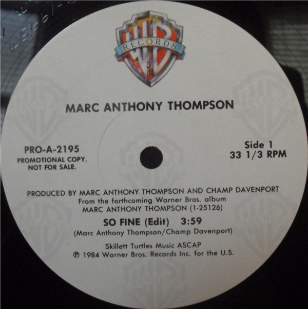 12": Marc Anthony Thompson - So Fine
