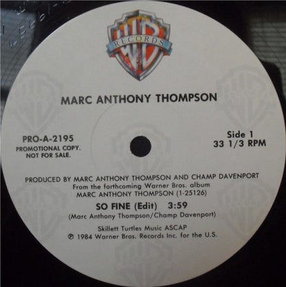 12" Single: Marc Anthony Thompson - So Fine