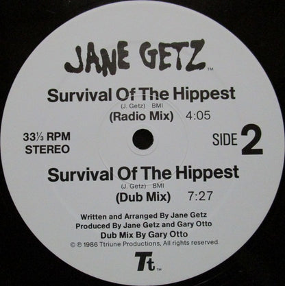 12" Single: Jane Getz - Survival Of The Hippest