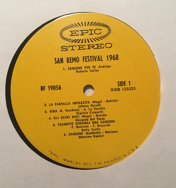Various - Twelve Greatest Hits San Remo Festival 1968