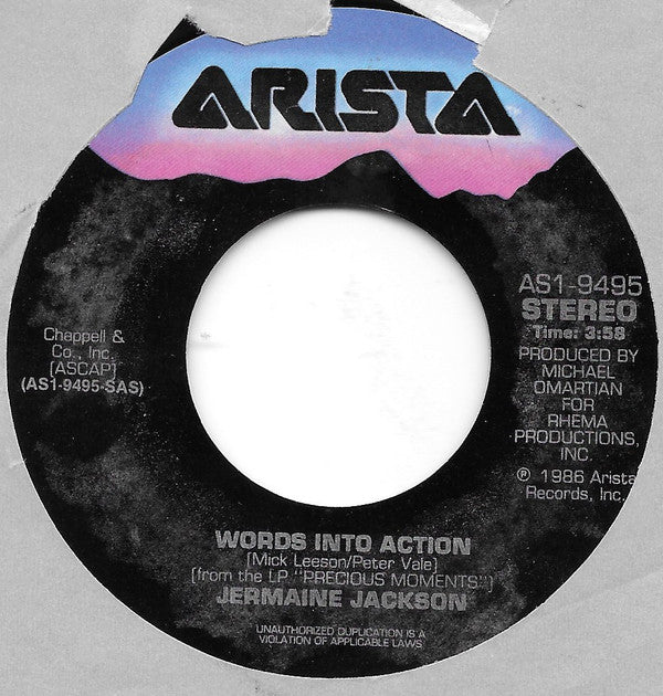 7": Jermaine Jackson - Words Into Action