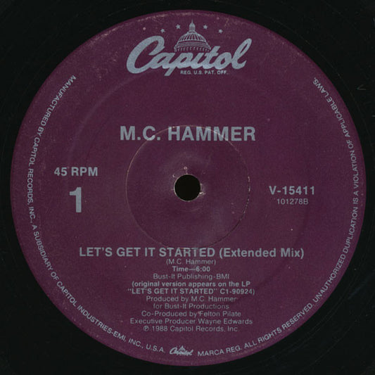 12": MC Hammer - Let's Get It Started