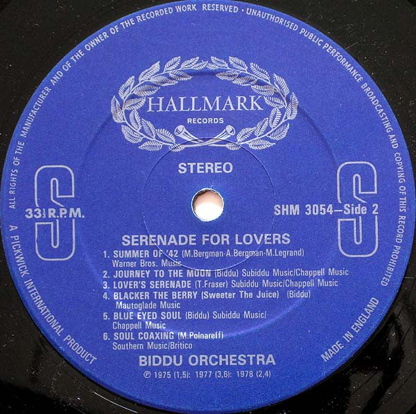 Biddu Orchestra - Serenade For Lovers