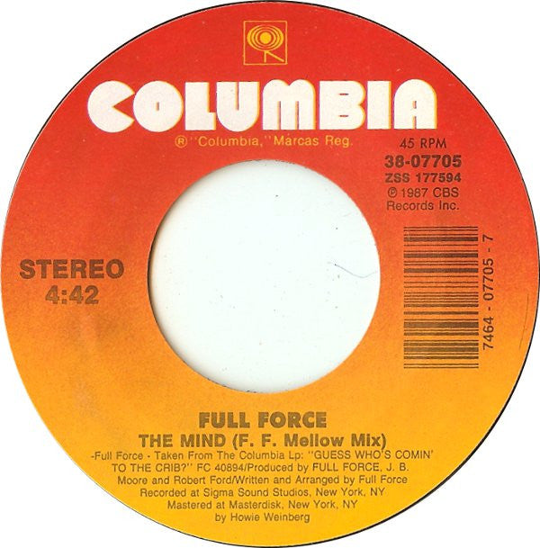 7": Full Force - All In My Mind