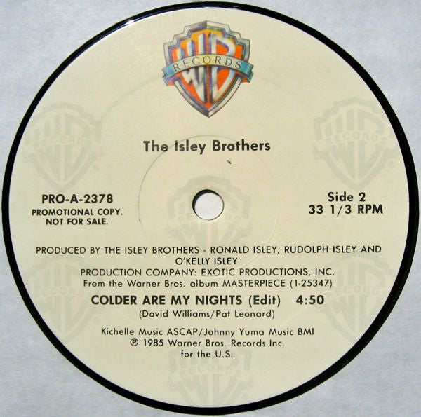 12": The Isley Brothers - Colder Are My Nights