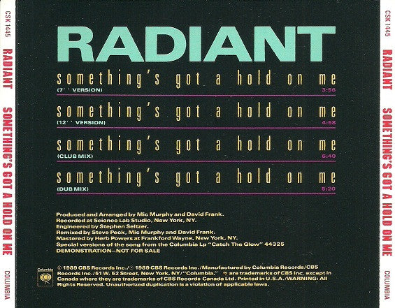 Single: Radiant (2) - Something's Got A Hold On Me