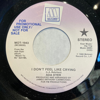 7" Single: Ada Dyer - I Don't Feel Like Crying
