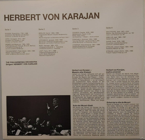 Herbert von Karajan, Philharmonia Orchestra - Karajan
