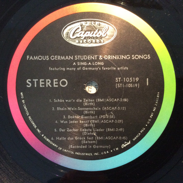 Various - Famous German Student & Drinking Songs