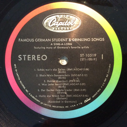 Various - Famous German Student & Drinking Songs