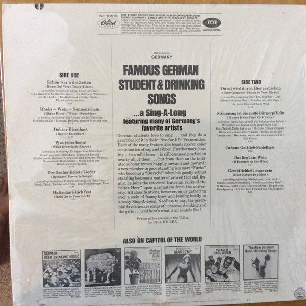 Various - Famous German Student & Drinking Songs